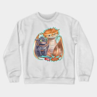 chibi Toothless and Cloudjumper Crewneck Sweatshirt